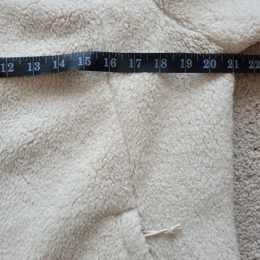 The North Face Cream Sherpa Fleece Zip Front Jacket Women’s Size M - Picture 6 of 8